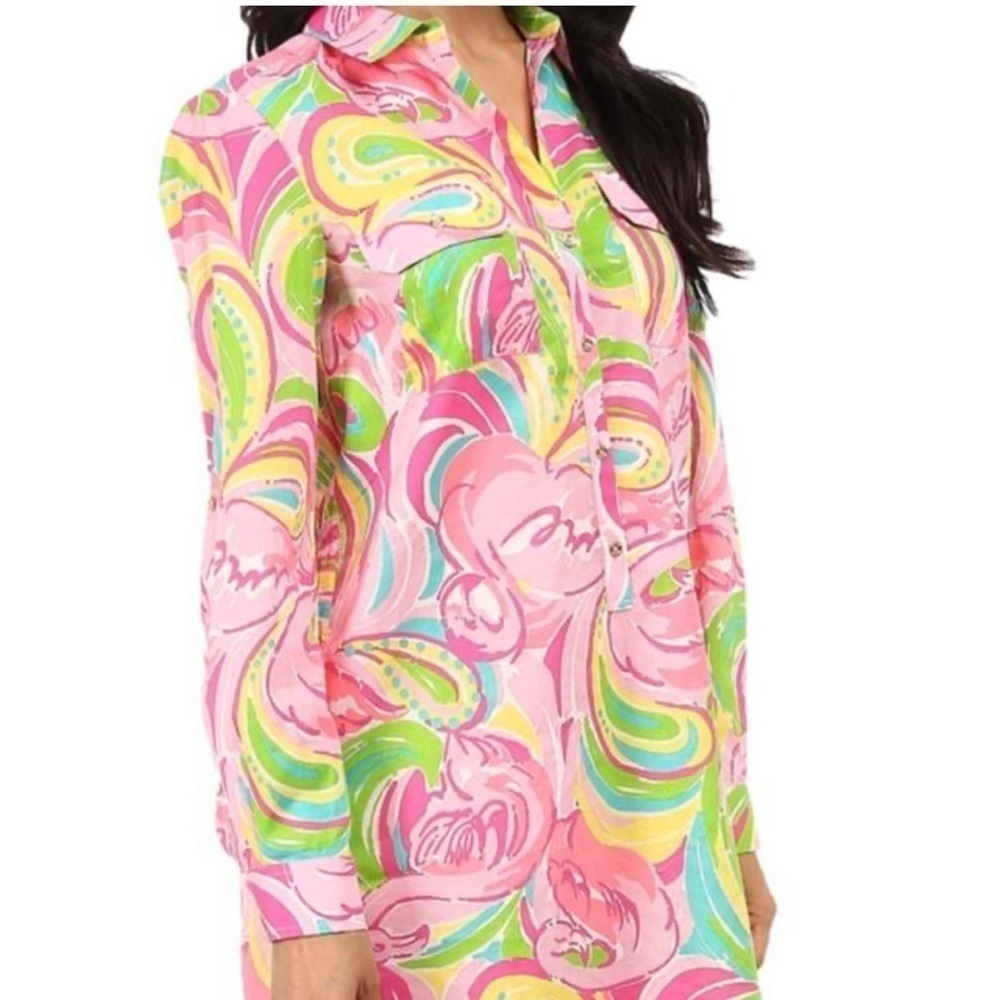Lilly Pulitzer Captiva Tunic in All Nighter size sm. - Picture 4 of 7